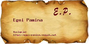 Egei Pamina névjegykártya
